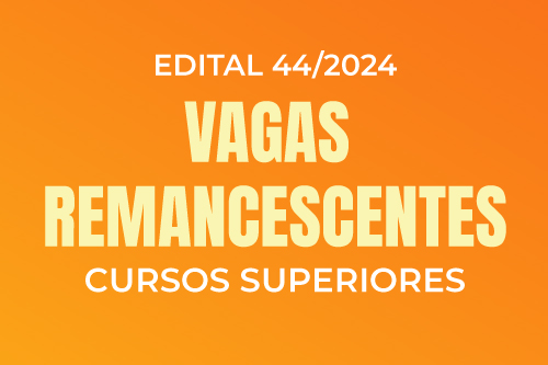 capa edital vagas remancescentes cursos superiores